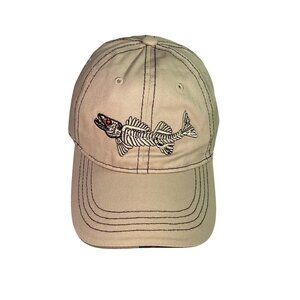Savage Fishing NEW  Tan Khaki Camo 6 Panel Cap Hook & Loop Adj Embroidered NEW